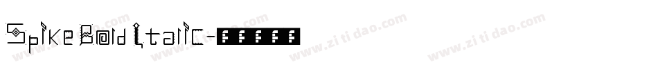 Spike Bold Italic字体转换